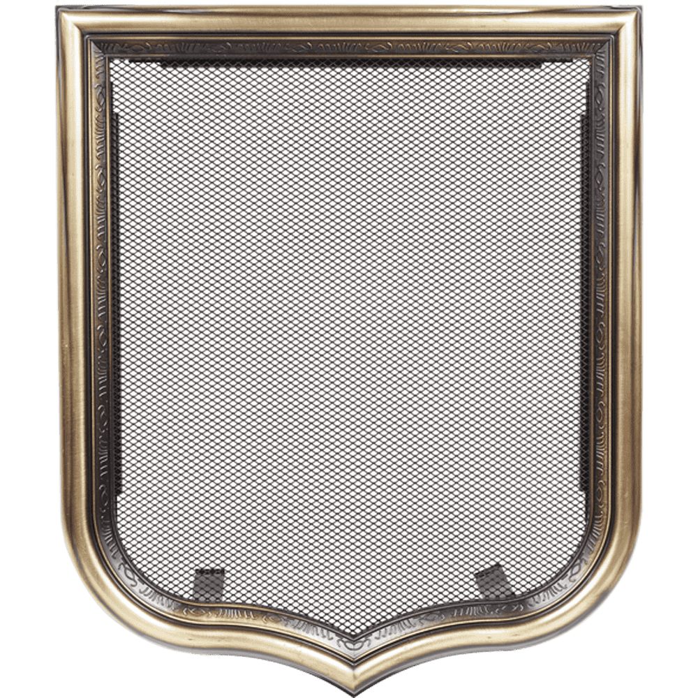 Kratki Herb ventilatierooster met decoratief wapenmotief, goudkleurig
