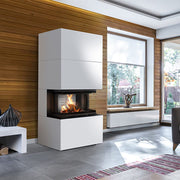 Kratki HOME EASY BOX inbouwhaard hout met witte stalen behuizing