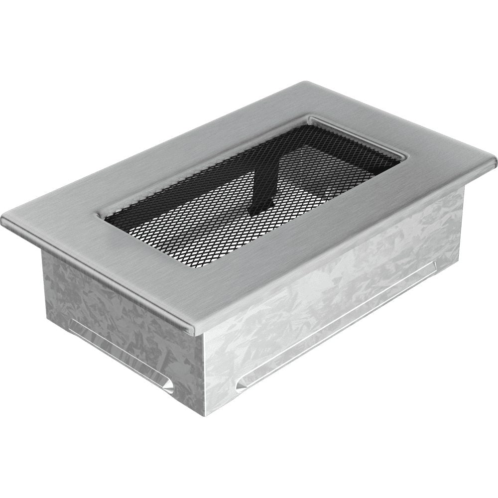 Kratki INOX ventilatierooster geslepen RVS-look
