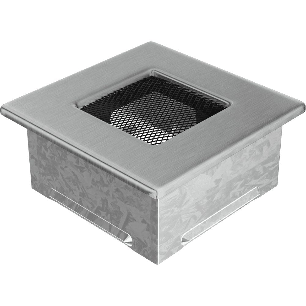 Kratki INOX ventilatierooster geslepen RVS-look