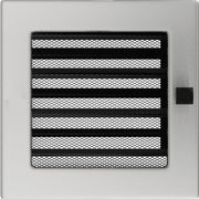 Kratki INOX ventilatierooster geslepen RVS-look