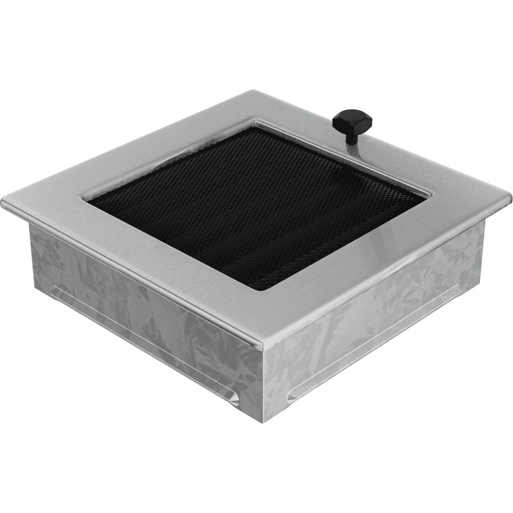 Kratki INOX ventilatierooster geslepen RVS-look