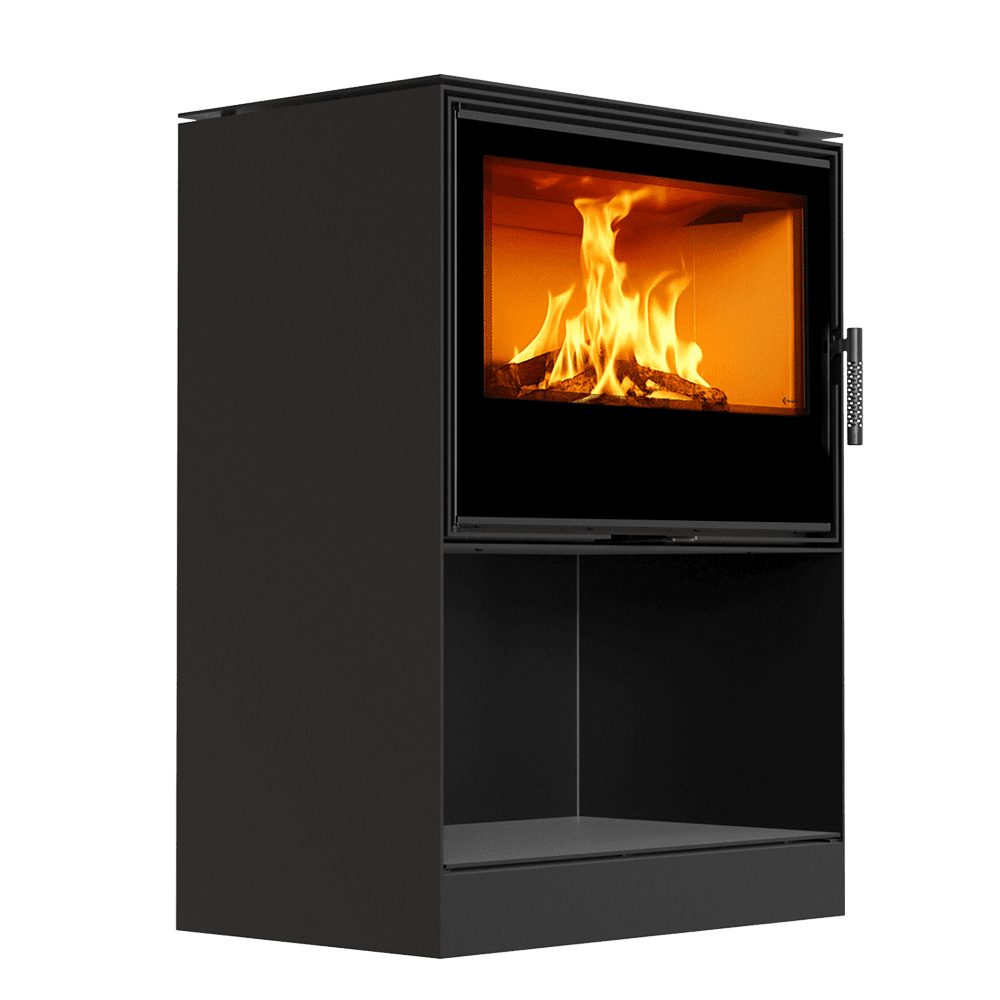 Kratki KARI 80 W met houtnis en brandend vuur