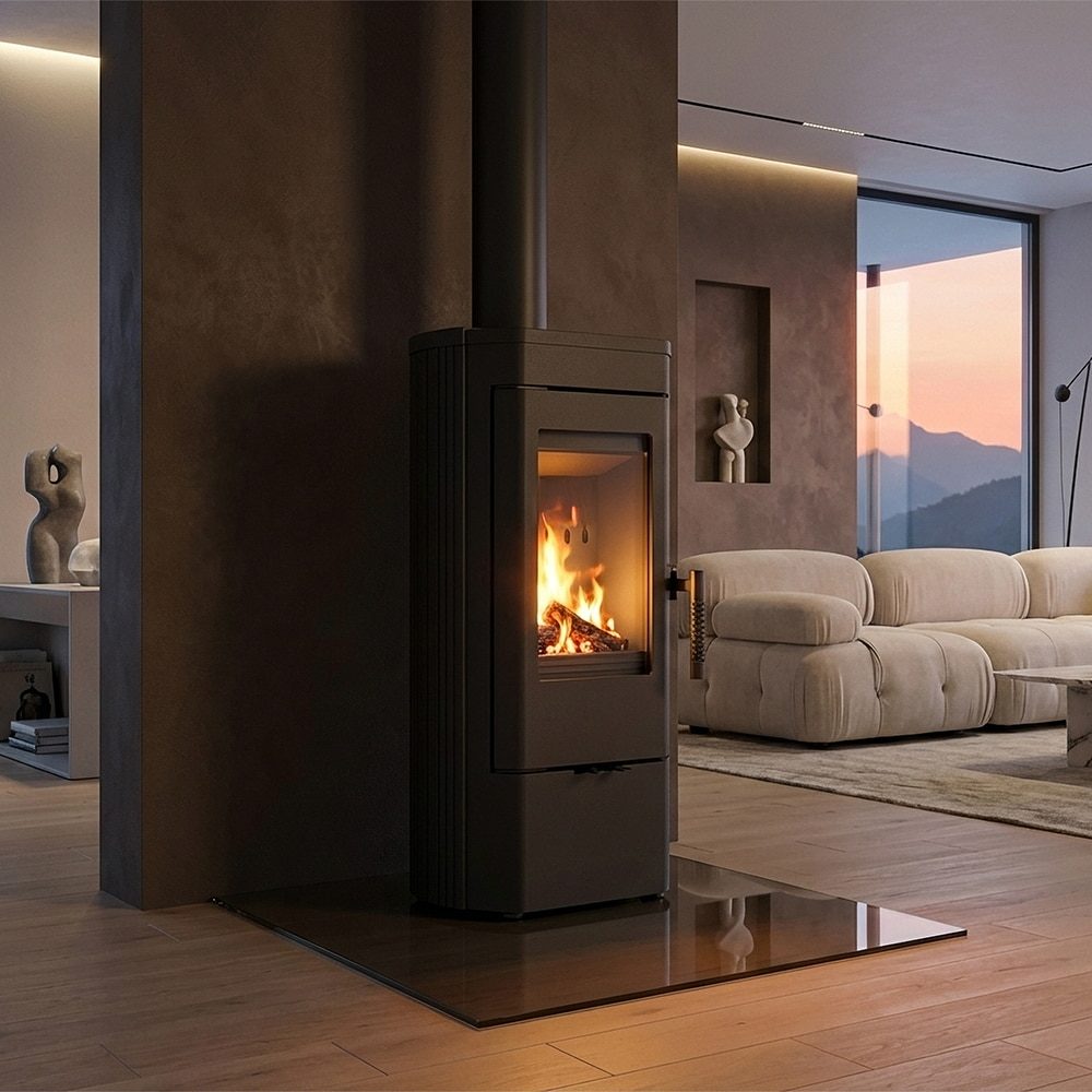 Kratki K12 houtkachel in een interieur