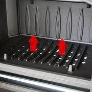 Interieur mit dem wasserführenden Kratki KOZA K6
