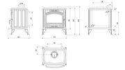 Technische Zeichnung des wasserführenden Kratki KOZA K6 Ø 150 mm