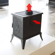 Interieur met de compacte Kratki KOZA K7 houtkachel