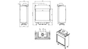 Technische tekening met afmetingen van de Kratki LEO 76/62