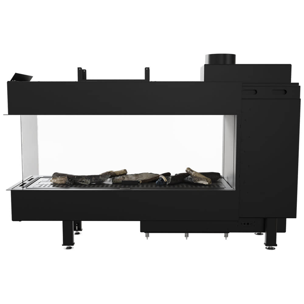 Kratki LEO LP 100 tunneluitvoering, gas inbouwhaard als roomdivider