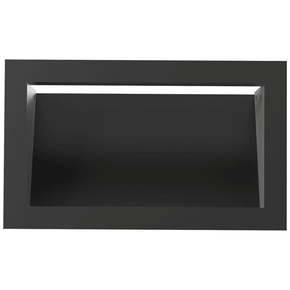Kratki LUFT Eckgitter 12 cm / Ausführung mattschwarz