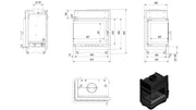 Technische tekening van de Kratki MAJA PW BS links