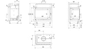 Maattekening van de Kratki MAJA PW BS DECO links