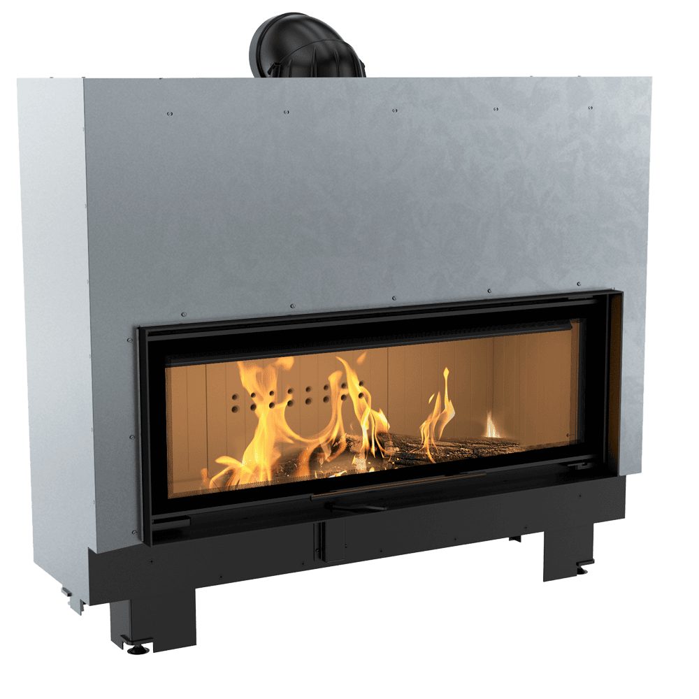 Kratki MB 120 G met breed houtvuur achter de ruit