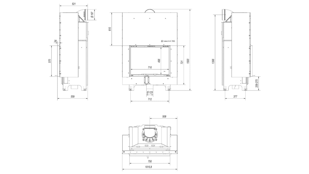 Technische tekening van de Kratki MBA met liftdeur
