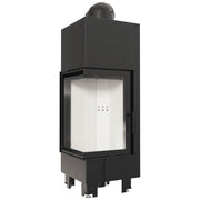 Kratki MBN 680 hoekinbouwhaard hout 10 kW, hoek links – productfoto