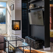 Kratki MBN 680 hoekinbouwhaard hout 10 kW, hoek rechts – productfoto