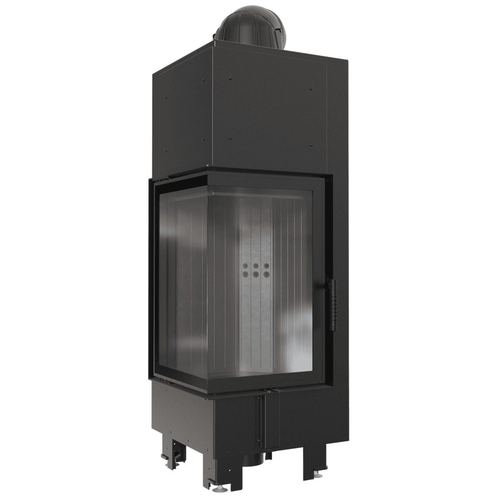 Kratki MBN 680 hoekinbouwhaard hout 10 kW, zwarte Thermotec – productfoto