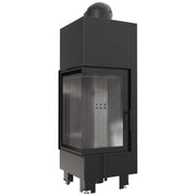 Kratki MBN 680 hoekinbouwhaard hout 10 kW, zwarte Thermotec – productfoto