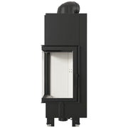 Kratki MBN 680 hoekinbouwhaard hout 10 kW, hoek links – productfoto