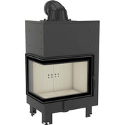 Kratki MBZ inbouwhaard hout, hoekmodel links – productfoto