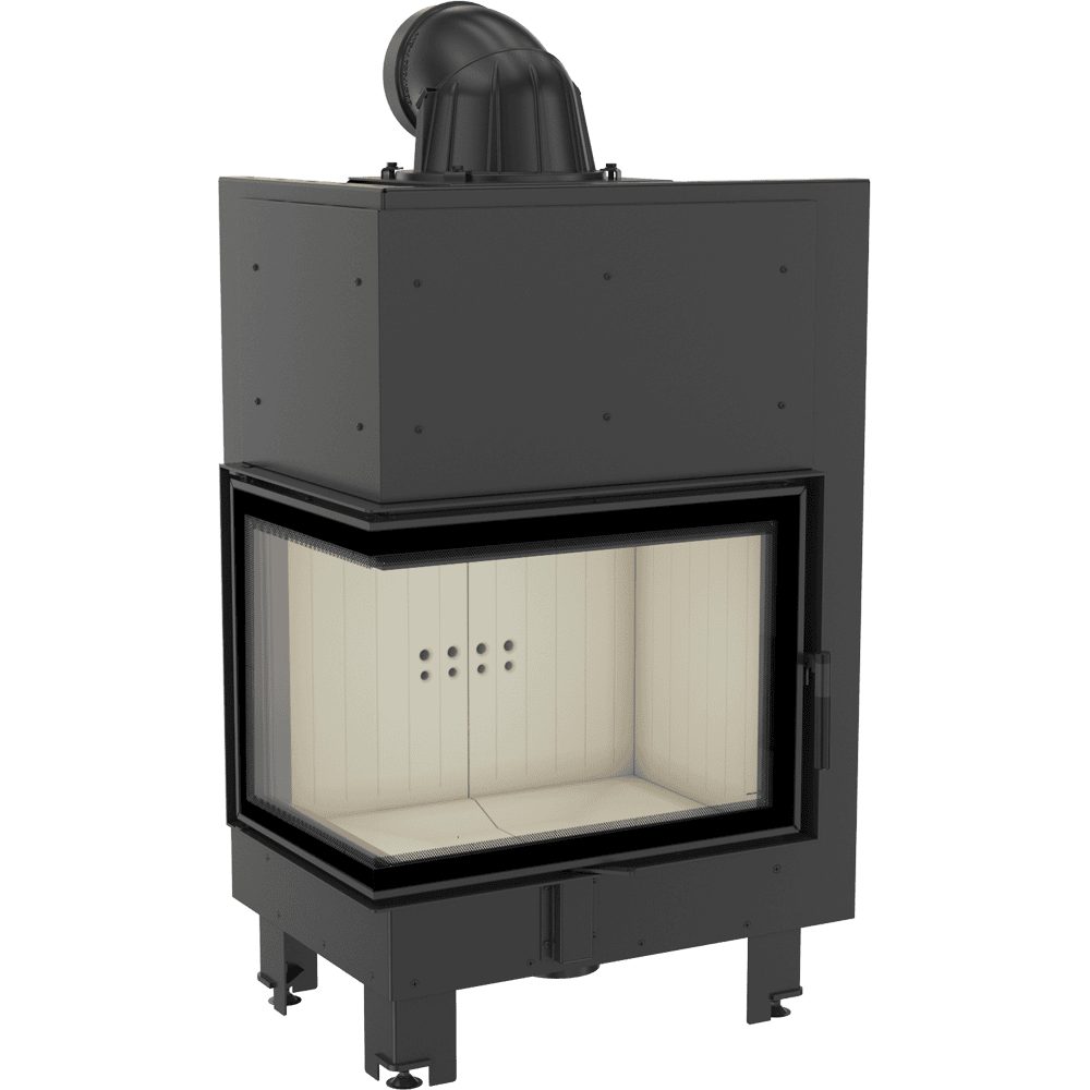 Kratki MBZ inbouwhaard hout, hoekmodel links – productfoto