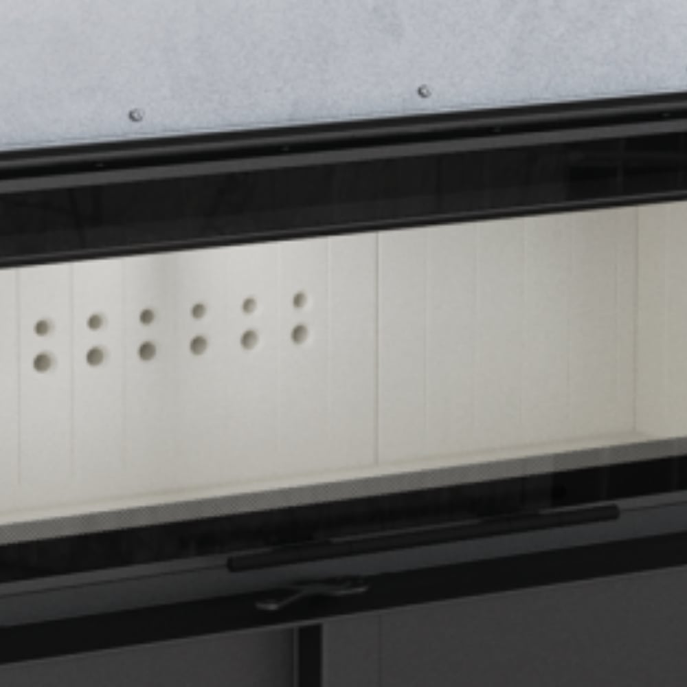 Kratki NADIA 10 inbouwhaard hout 10 kW, liftdeur – sfeerbeeld