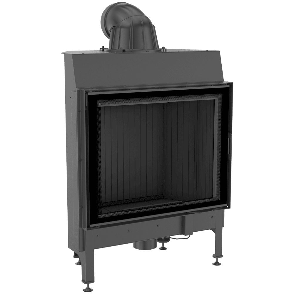 Kratki NADIA 13 inbouwhaard hout, draaideur met zwarte Thermotec – productfoto