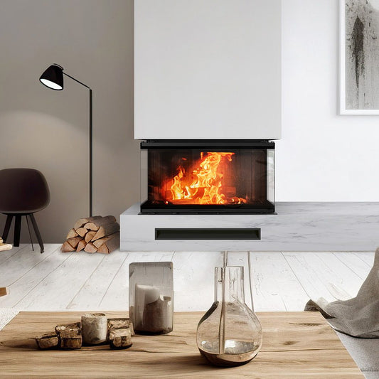 Kratki NBC 1000/400 inbouwhaard hout, driezijdig met liftdeur – productfoto