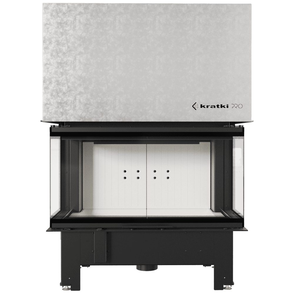 Kratki NBC 1000/400 inbouwhaard hout, driezijdig met liftdeur – productfoto