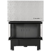Kratki NBC 1000/400 inbouwhaard hout, driezijdig met zwarte Thermotec – productfoto