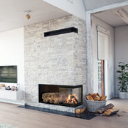 Kratki NBC 500/500 inbouwhaard hout ingebouwd in een modern interieur
