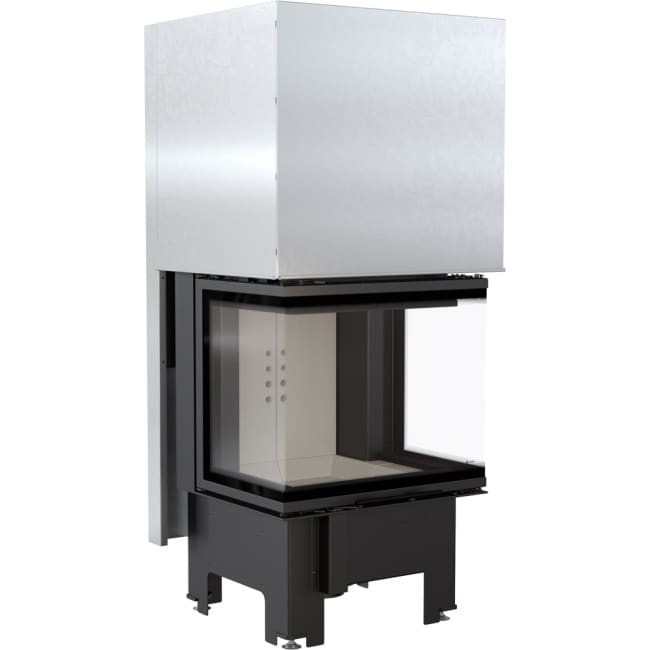 Kratki NBC 600/400 driezijdige inbouwhaard hout 9 kW, zelfsluitende liftdeur – productfoto