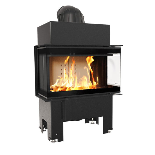 Kratki NBC 680/280 inbouwhaard hout, zijglas links en rechts – productfoto