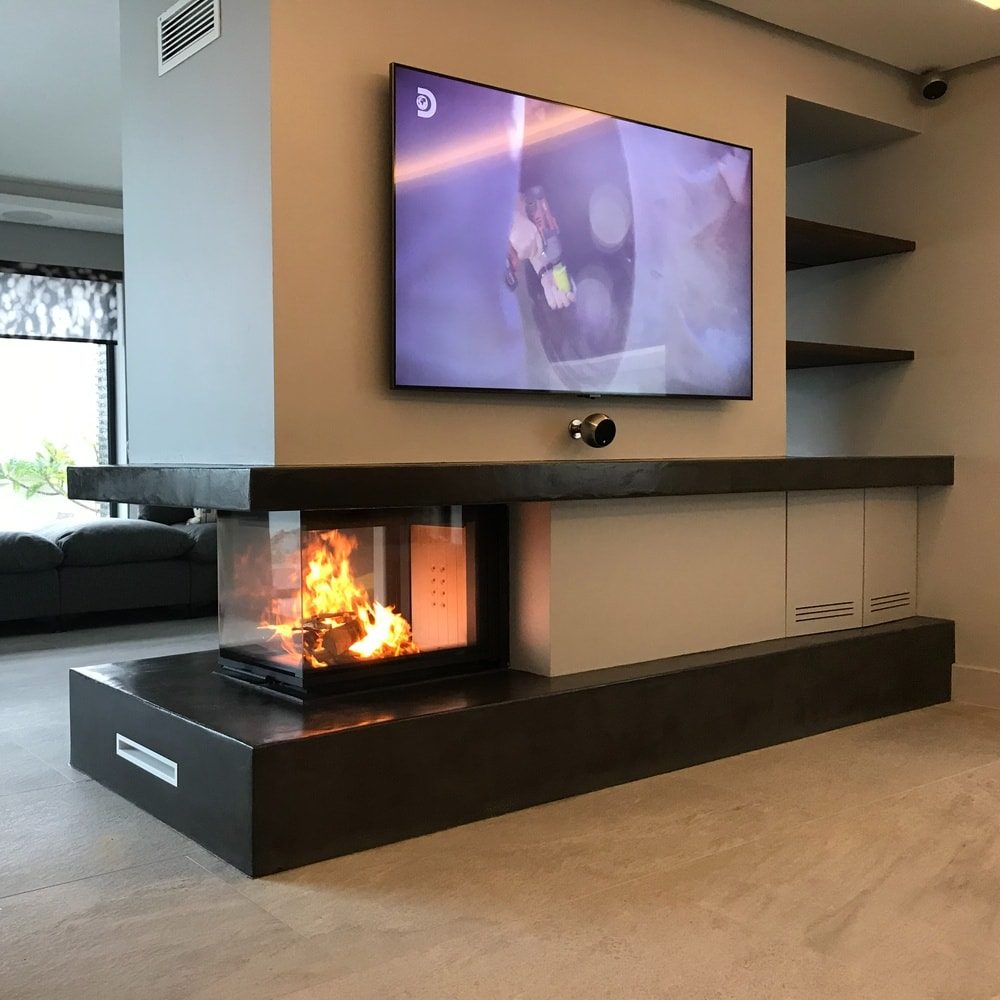 Kratki NBU 500/700 driezijdige inbouwhaard hout 11 kW, driezijdig glas – productfoto
