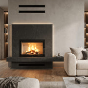 Kratki NORRA warmte-accumulerende inbouwhaard hout, recht model – productfoto