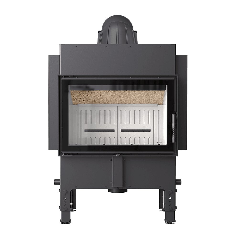 Kratki NORRA warmte-accumulerende inbouwhaard hout, recht model – productfoto
