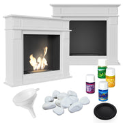 Witte Kratki NOVEMBER portaalhaard met decoratieve mix