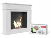 Witte Kratki NOVEMBER bio-ethanol haard als set