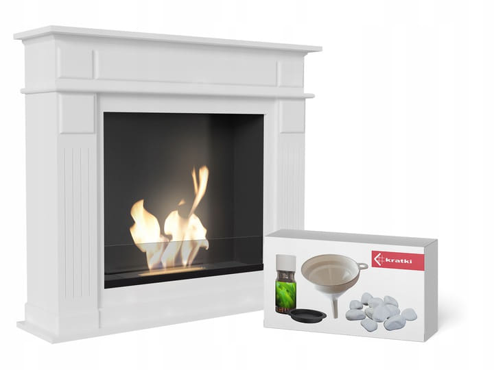 Witte Kratki NOVEMBER set met glazen scherm