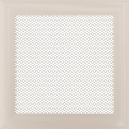 Kratki OSKAR ventilatierooster in crème, decoratief wandrooster voor warme lucht