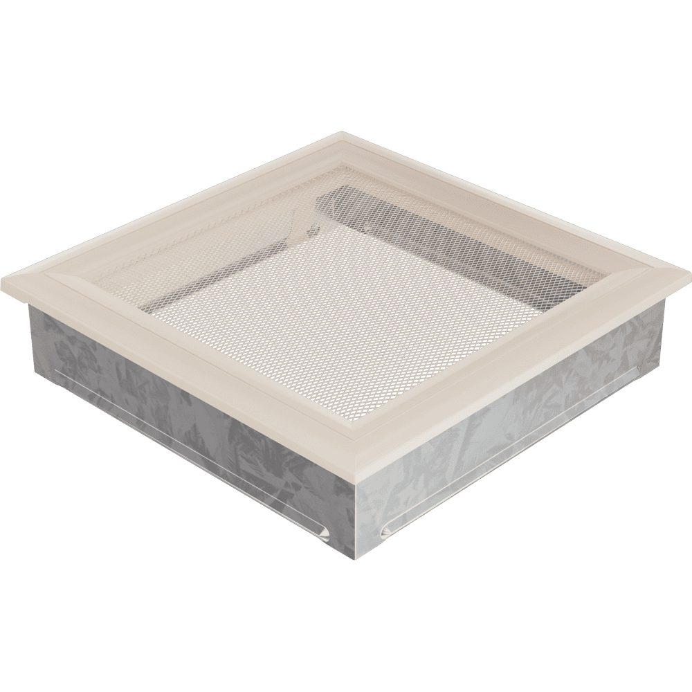 Kratki OSKAR ventilatierooster in crème, decoratief wandrooster voor warme lucht