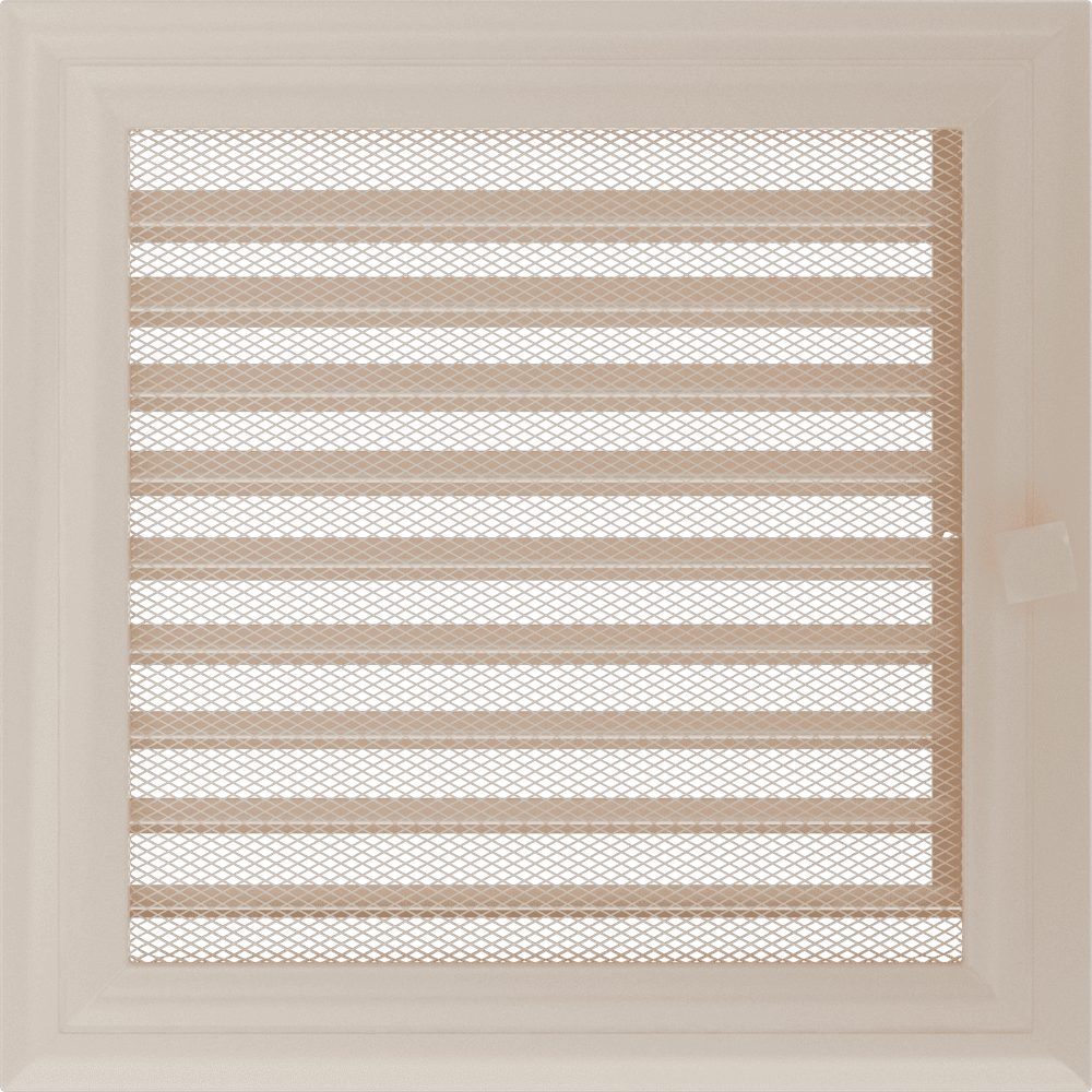 Kratki OSKAR ventilatierooster in crème, decoratief wandrooster voor warme lucht
