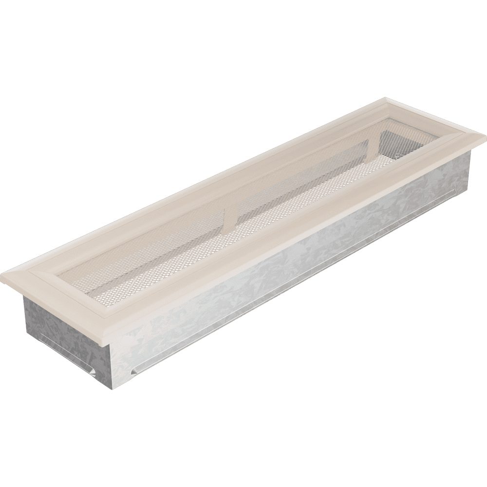 Kratki OSKAR ventilatierooster in crème, decoratief wandrooster voor warme lucht