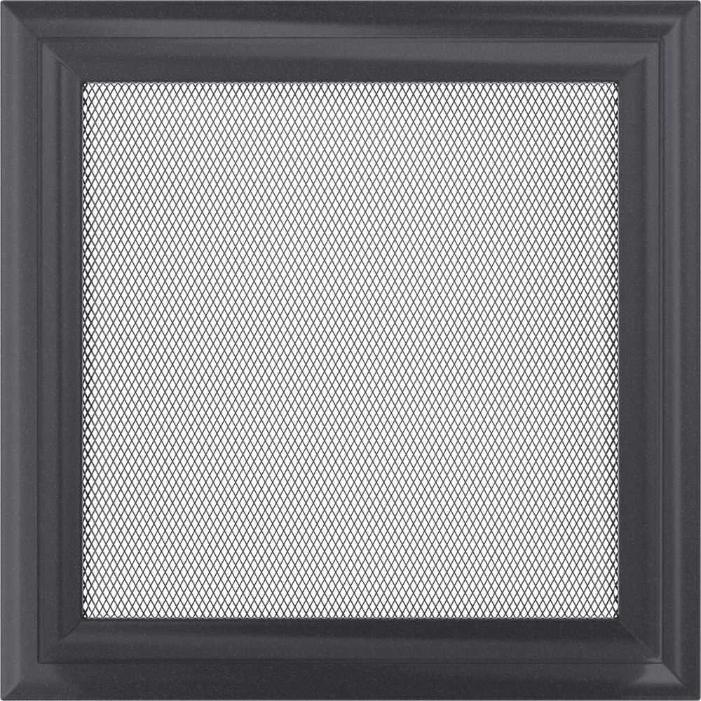 Kratki OSKAR ventilatierooster in grafiet, decoratief wandrooster voor warme lucht