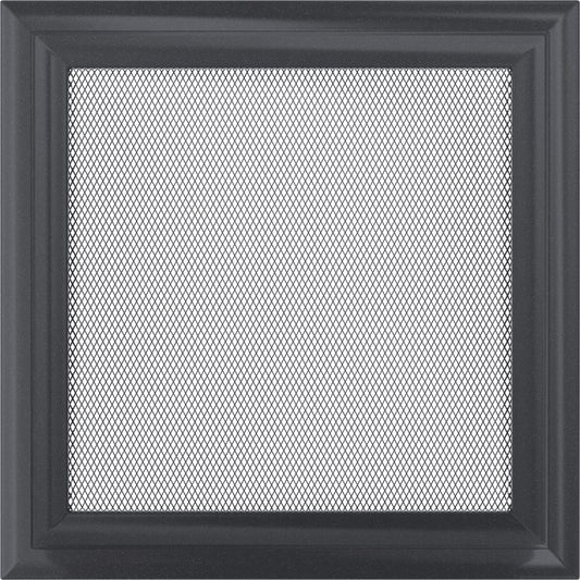 Kratki OSKAR ventilatierooster in grafiet, decoratief wandrooster voor warme lucht