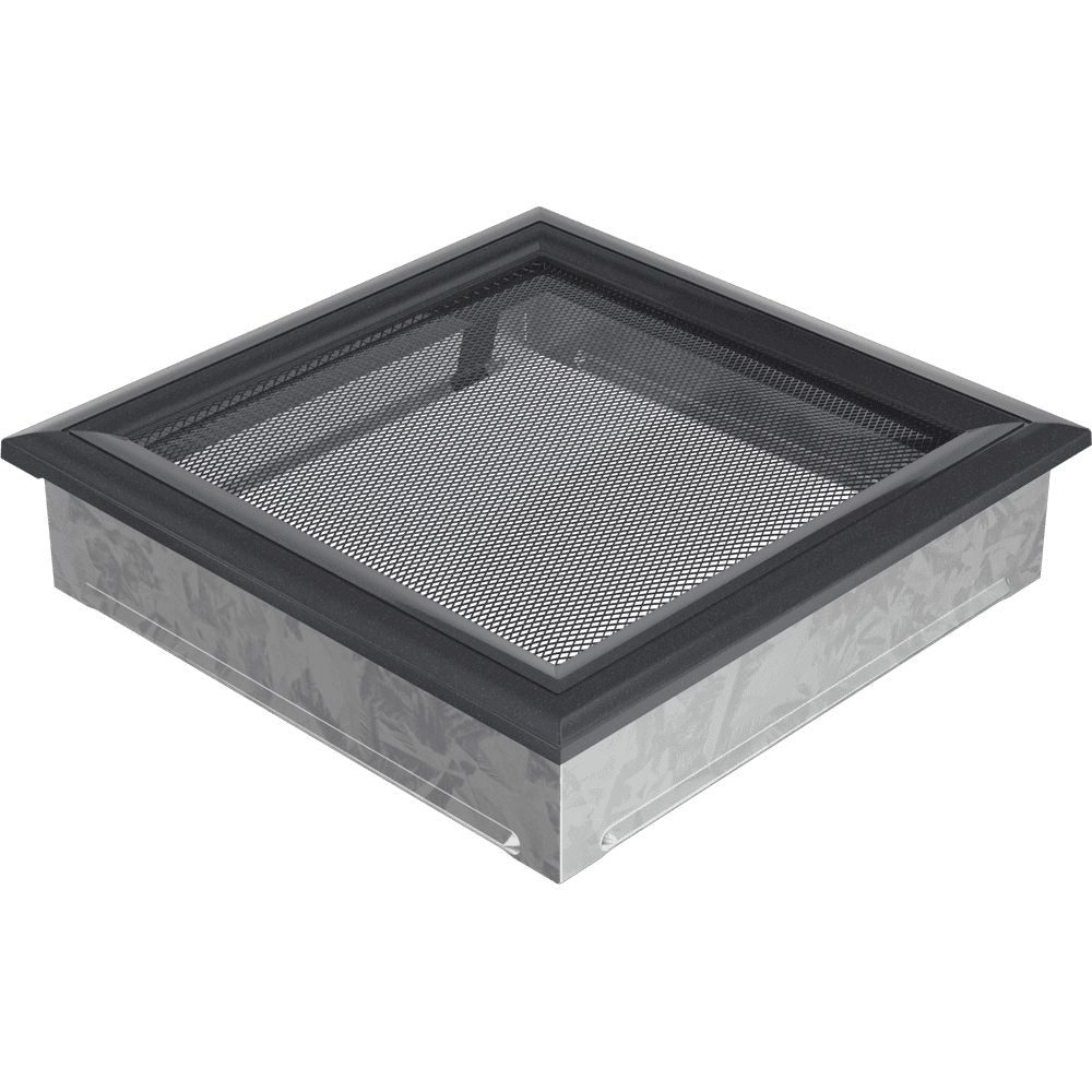 Kratki OSKAR ventilatierooster in grafiet, decoratief wandrooster voor warme lucht