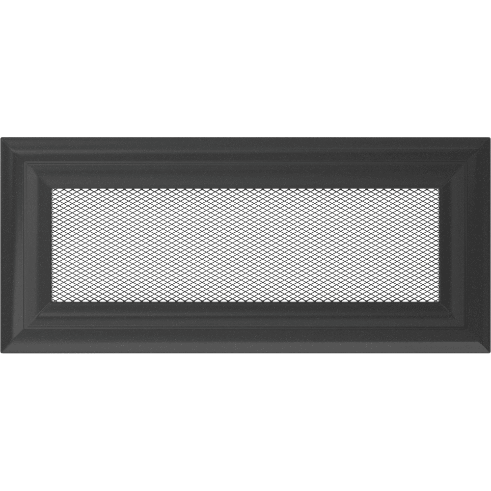Kratki OSKAR ventilatierooster in grafiet, decoratief wandrooster voor warme lucht