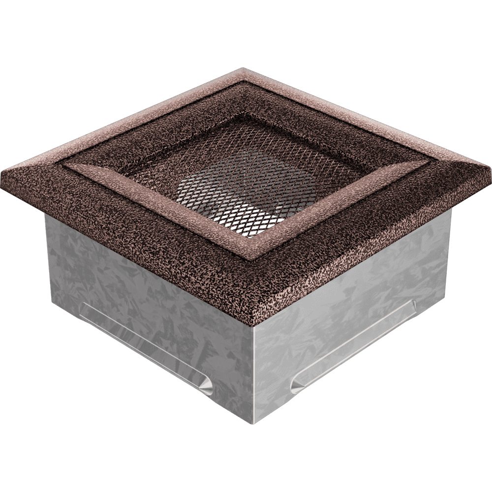 Kratki OSKAR ventilatierooster in koper (gelakt), decoratief wandrooster voor warme lucht