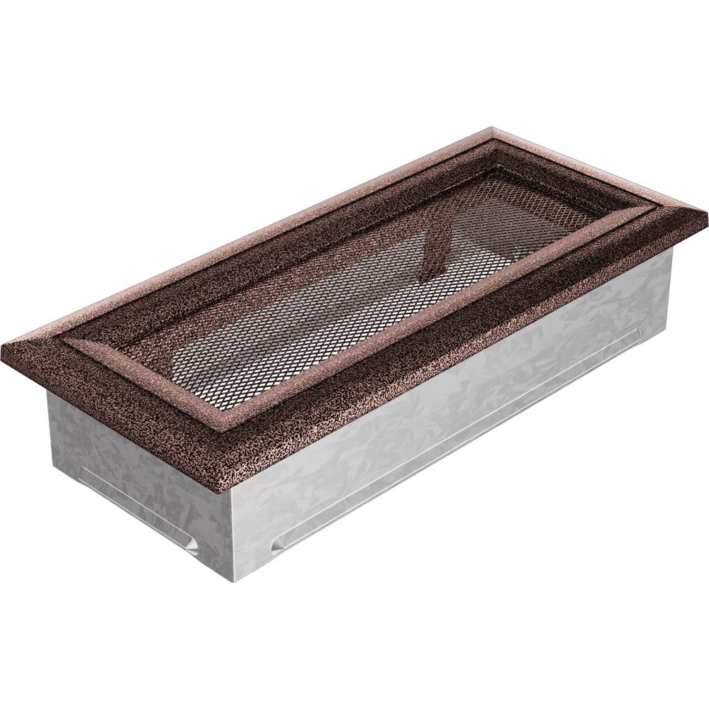 Kratki OSKAR ventilatierooster in koper (gelakt), decoratief wandrooster voor warme lucht