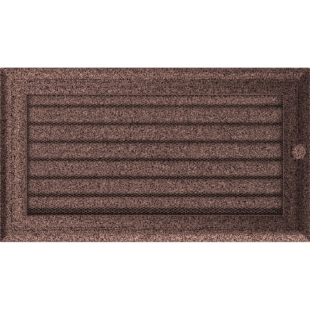 Kratki OSKAR ventilatierooster in koper (gelakt), decoratief wandrooster voor warme lucht